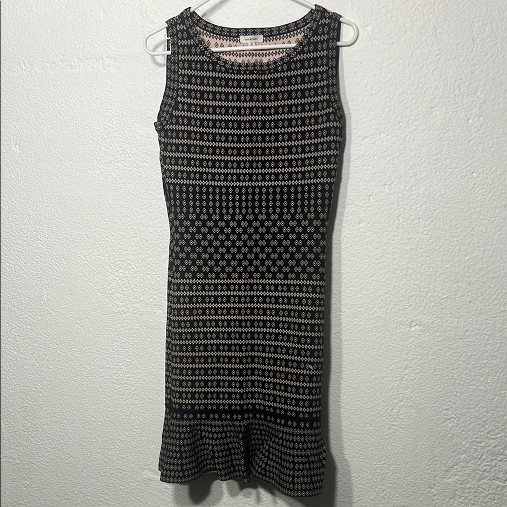 MAX STUDIO - Black and White Patterned Women's Dress size M